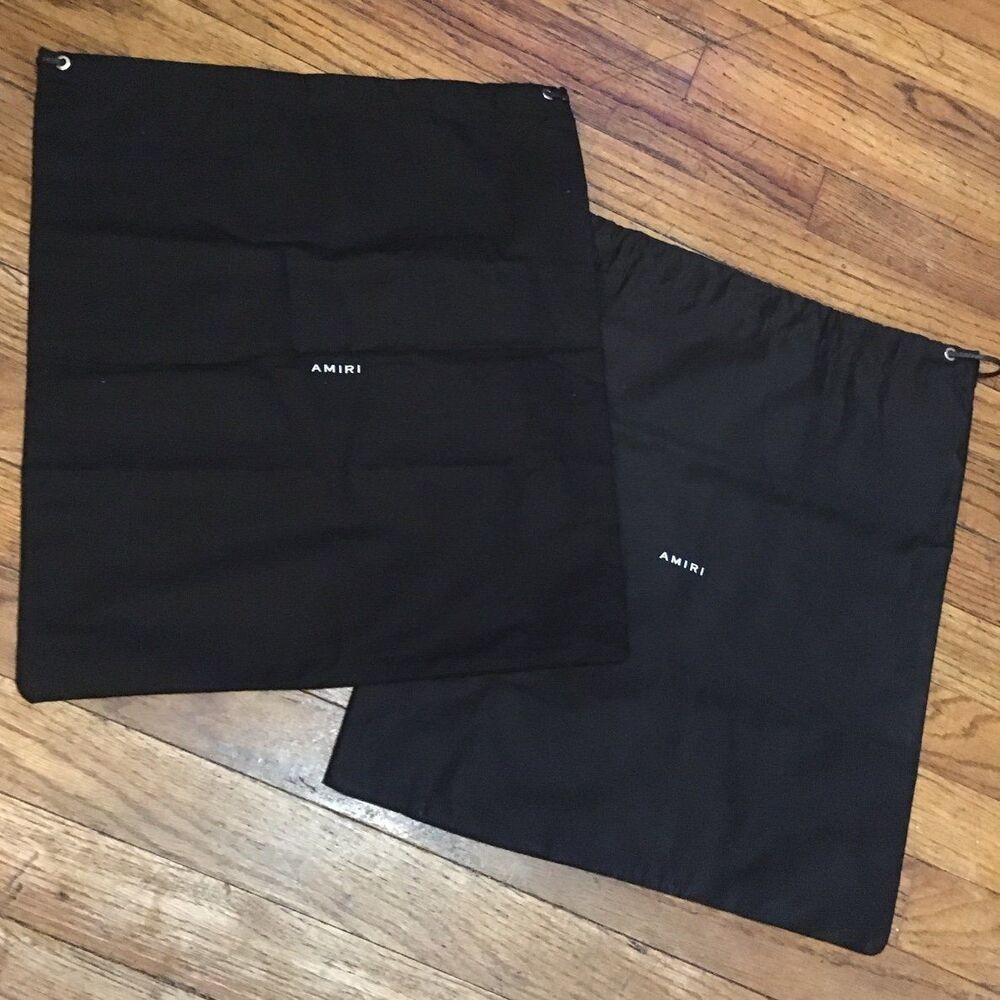 TWO (2) Amiri Black dustbag 17” x 14”
AMIRI Dust Bag
